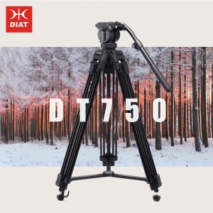 DIATの新しいDT750ビデオカメラは三脚の3つのセクション1.7meters高DSLRの頑丈な三脚を支えます